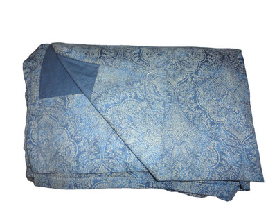 RAYMOND WAITES CELESTE BLUE PAISLEY (1) King/Cal King FLAT SHEET 101X98