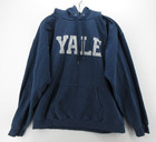 VINTAGE Yale Bulldogs Sweatshirt Men Medium Blue Hanes University Hoodie Adult *