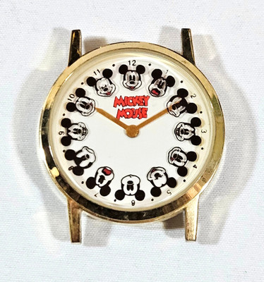 Mickey Mouse Uhrengehäuse und Zifferblatt, Disney, Time Works, Sammlerstück, Uhr