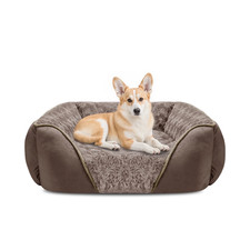 Soft Calming Sleeping Puppy Bed, Rectangle Washable Orthopedic Dog Bed, Large Do