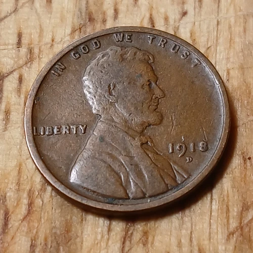 Lincoln Wheat Cent 1918 D VF#2