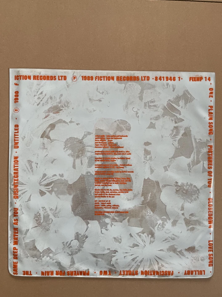 The Cure Disintegration · Lp · 1990, Foto 4 von 4