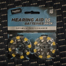 Signature Size 10 Yellow Zinc-Air Hearing Aid Batteries 16pk 1.45V