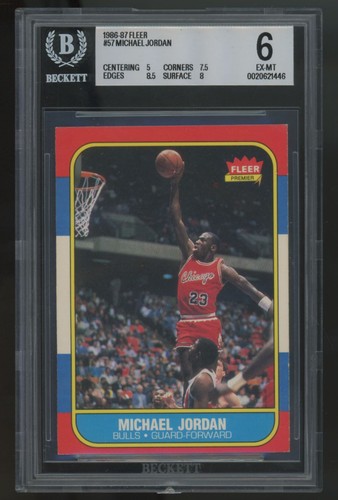 1986-87 Fleer Michael Jordan RC #57 BGS 6