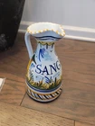 SANGRIA Ceramic Pitcher Hand Painted Made in Spain Multi Colored