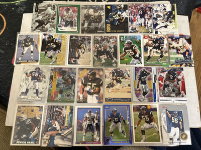 (50) Different Junior Seau Football Cards Base Chargers Lot Collection C