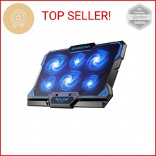 Laptop Cooling Pad, Laptop Cooler with 6 Quiet Led Fans for 15.6-17 Inch Laptop