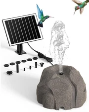 Solar Fountain for Bird Bath with Dry Run Protection Solar Powered Bird Bath ...
