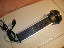 Pop up Electrical Outlet for Countertop Power Strip with 3 AC Outlet 2 USB
