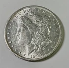1890 O USA MORGAN SILVER DOLLAR pleasing lustrous raw AU coin better date