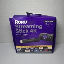 Roku Streaming Stick 4K/HDR/DOLBY Voice Remote and TV Controls New