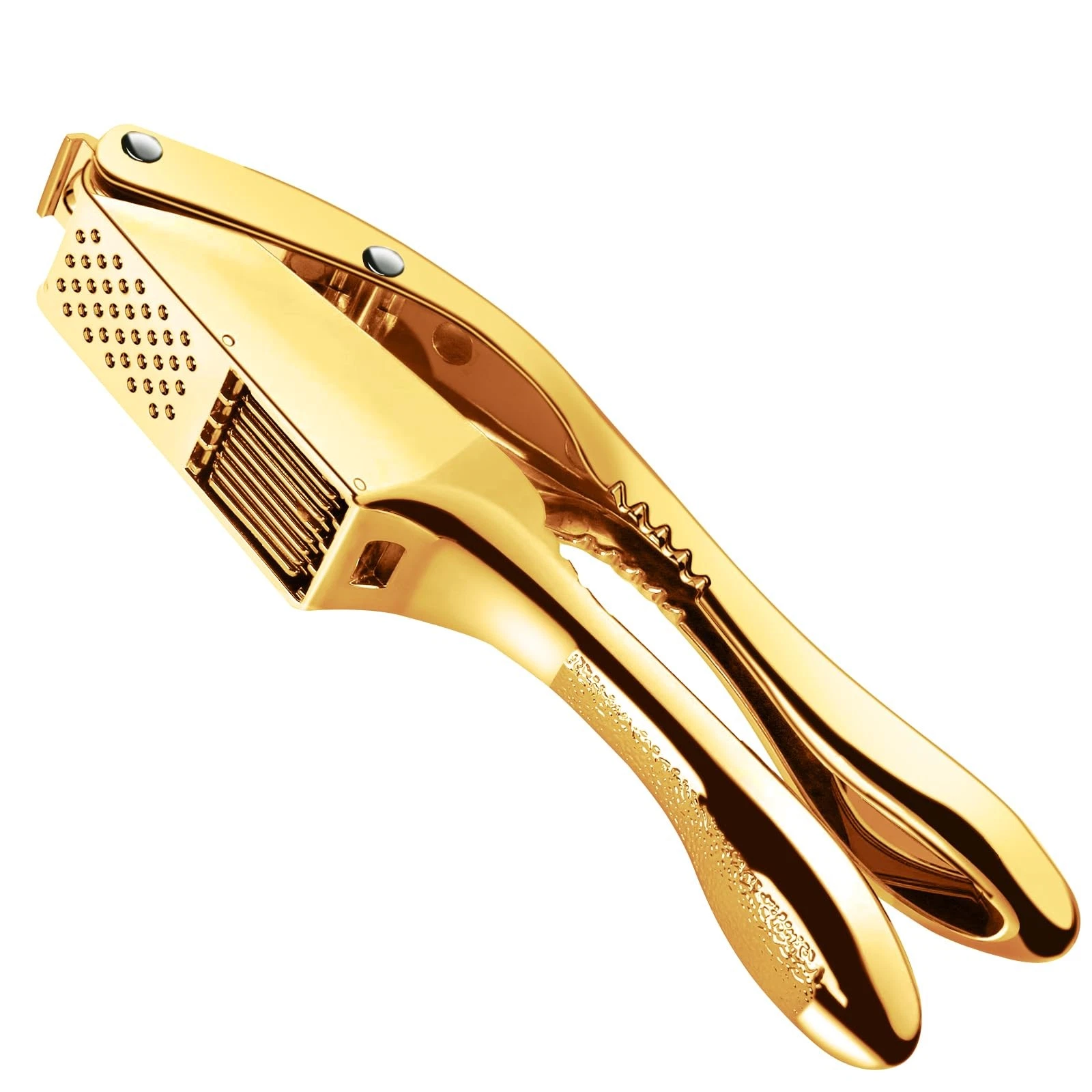 Garlic press and slicer 2 in 1,Effortlessly Crush, Slice, and Mince Garlic,wi...