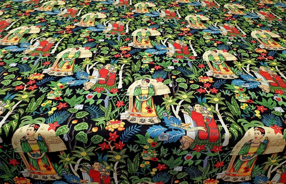 5 Yard Hand Block Print Handmade Cotton Indian Black Print Fabric. - Image 4 of 4