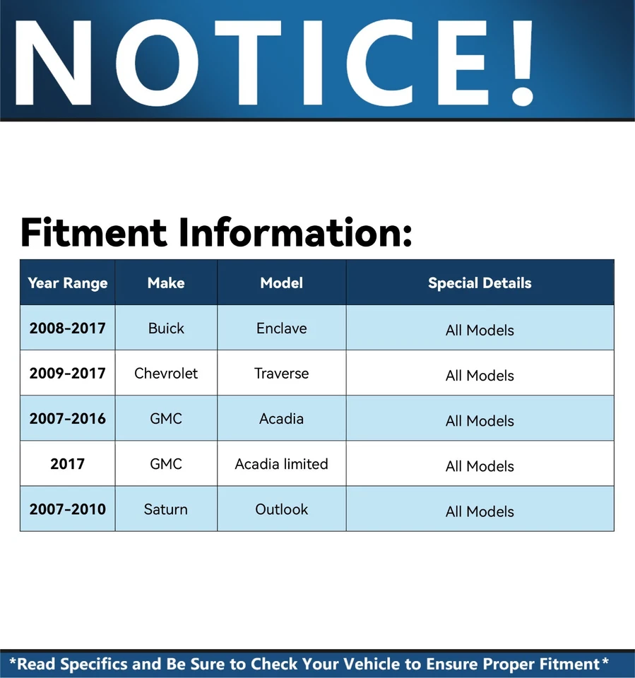 Pastilla de freno de rotor perforado delantero trasero de 12,80 pulgadas para Enclave Chevy Traverse Acadia Foto 2 de 4