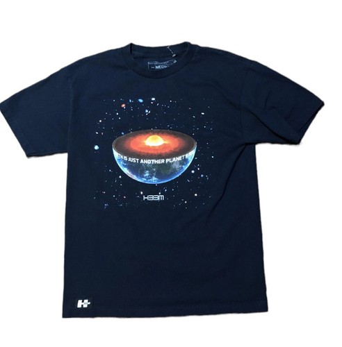 H33M Heem Streetwear T-Shirt Herren Erwachsene Medium schwarz Erde ist ein anderer Planet Hölle