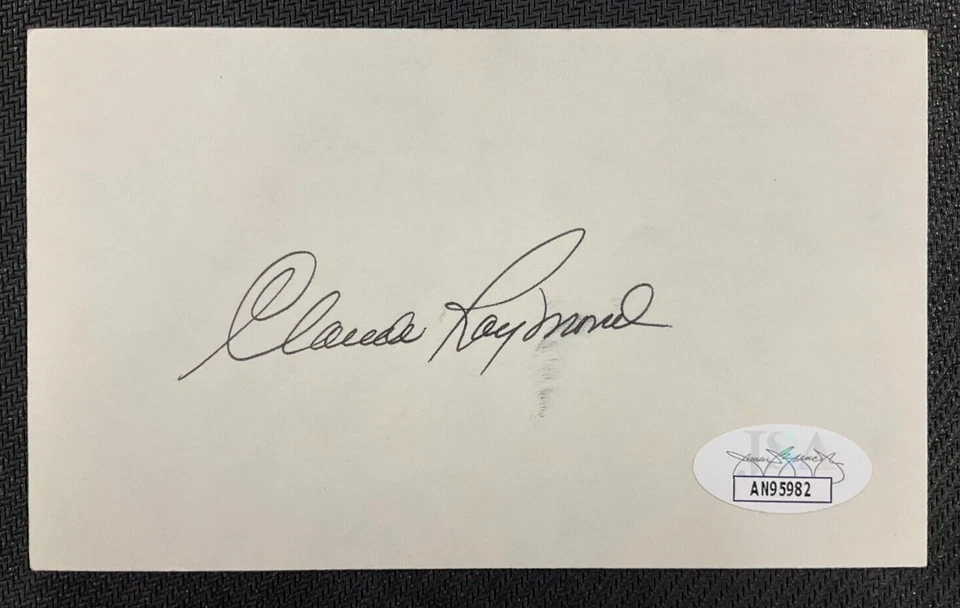 Claude Raymond Signed 3x5 Card JSA Certified MLB Milwaukee/Atlanta Braves AUTO! - Image 2 of 4