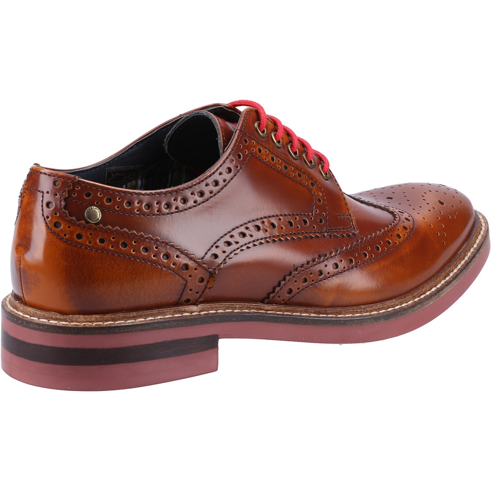 Base London Mens Woburn Hi Shine Leather Office Formal Brogue - Foto 5