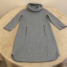 Nine West Womens Gray Half Sleeve Turtle Neck Pullover Shift Dress Size Small