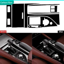 8Pcs Glossy Piano Black Console Gear Shift Panel Cover For Lexus GS GS350 12-20