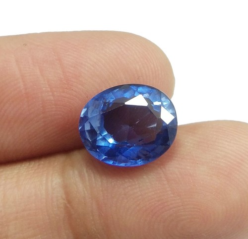 6,84 Karat makellos oval geschnitten Ceylon Kornblume blau Saphir Labor gewachsen lose Edelsteine - Bild 3 von 6