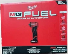 Milwaukee M12 FUEL 1/4" Right Angle Die Grinder 2 Battery Kit 12V 3485-22 NEW