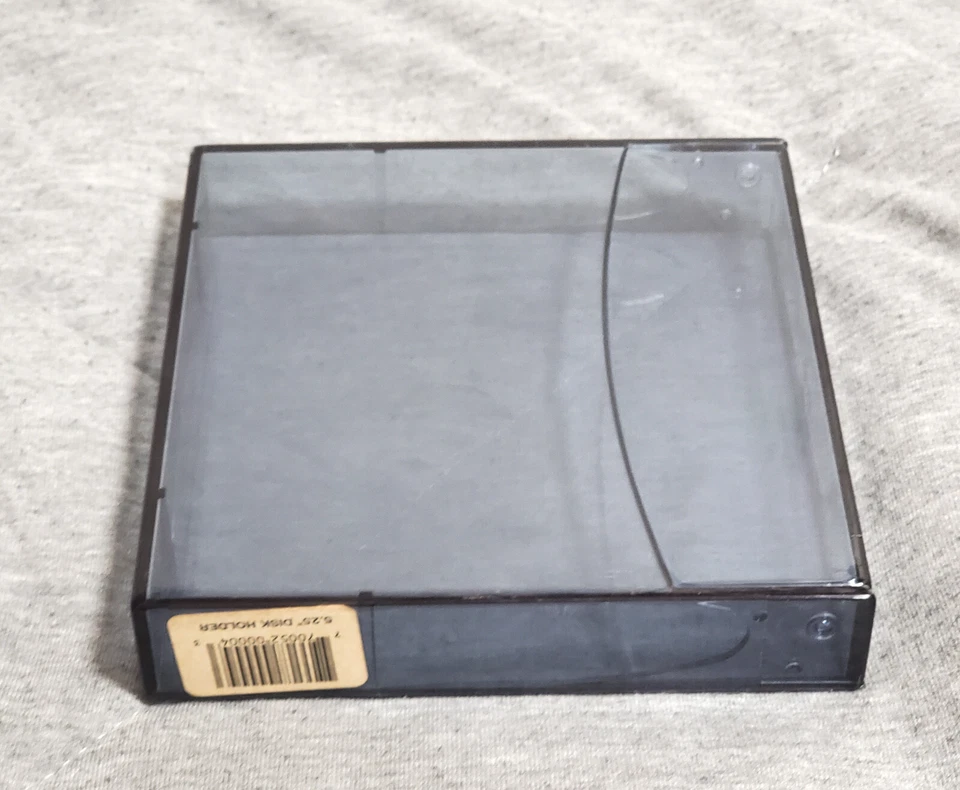 Estuche para disquete vintage de 5,25" - tiene capacidad para 10 - mini almacenamiento acrílico gris transparente Foto 2 de 3