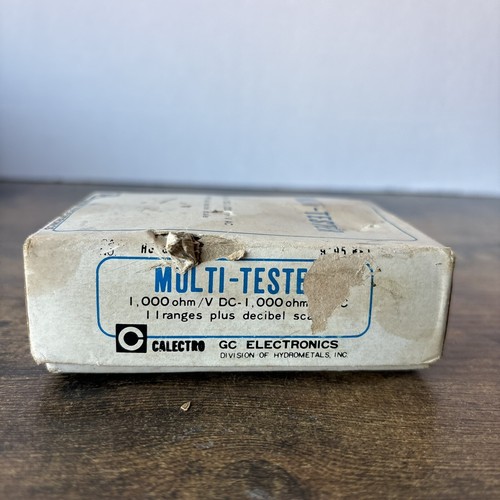Vintage Calectro Multi-Tester H3-348 W Box + Manual NOS GC Electronics Meter - Picture 8 of 12