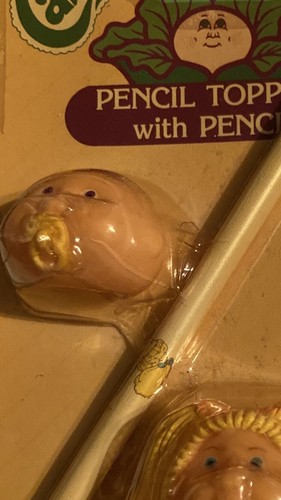 VINTAGE 1984 BUTTERFLY CABBAGE PATCH KIDS PENCIL TOPPERS W PENCIL NEW Sealed - Bild 3 von 4