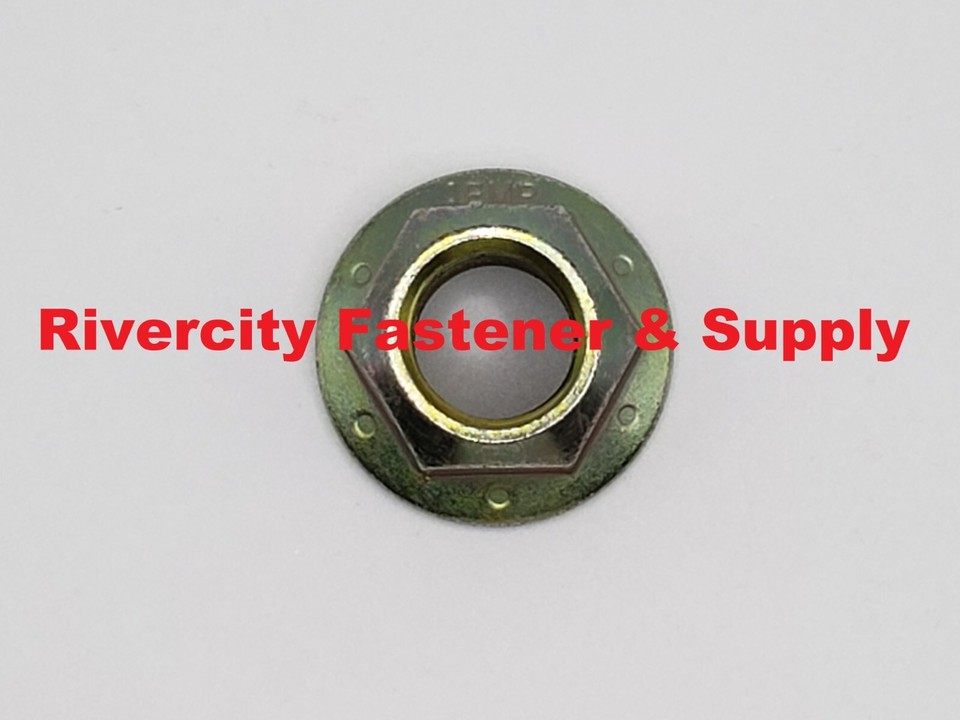 Écrou à Collet Métallique 1/2-20 Grade 8 - Filetage Fin - Zingage Jaune - 1 Pièce