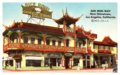 postcard Sun Mun Way New Chinatown Los Angelas California 4829