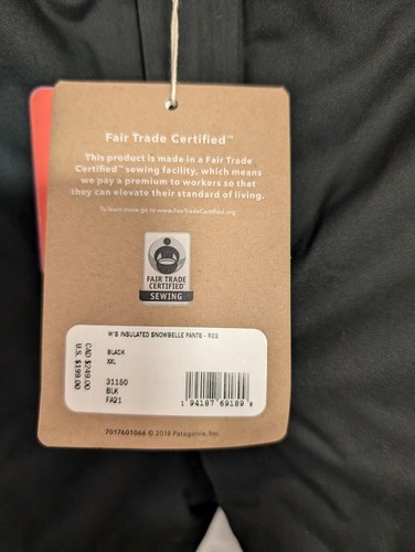 NWT Patagonia Snowbelle insulated pants black size US XXL RN 51884 - Picture 11 of 14