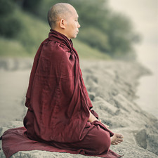 3 piece Monk Robe Set Triple robe Set Buddhist Monk Robe set Maroon Meditation