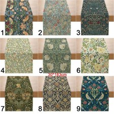 Vintage Flowers Linen Table Runner Holiday Party Reusable Dining Table Decor UK
