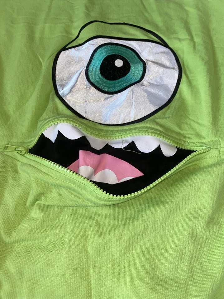 Camisa Pijama Disney Pixar Monstruos Talla S/M Cremallera Boca Mujer Junior Nueva con Etiquetas Foto 3 de 4