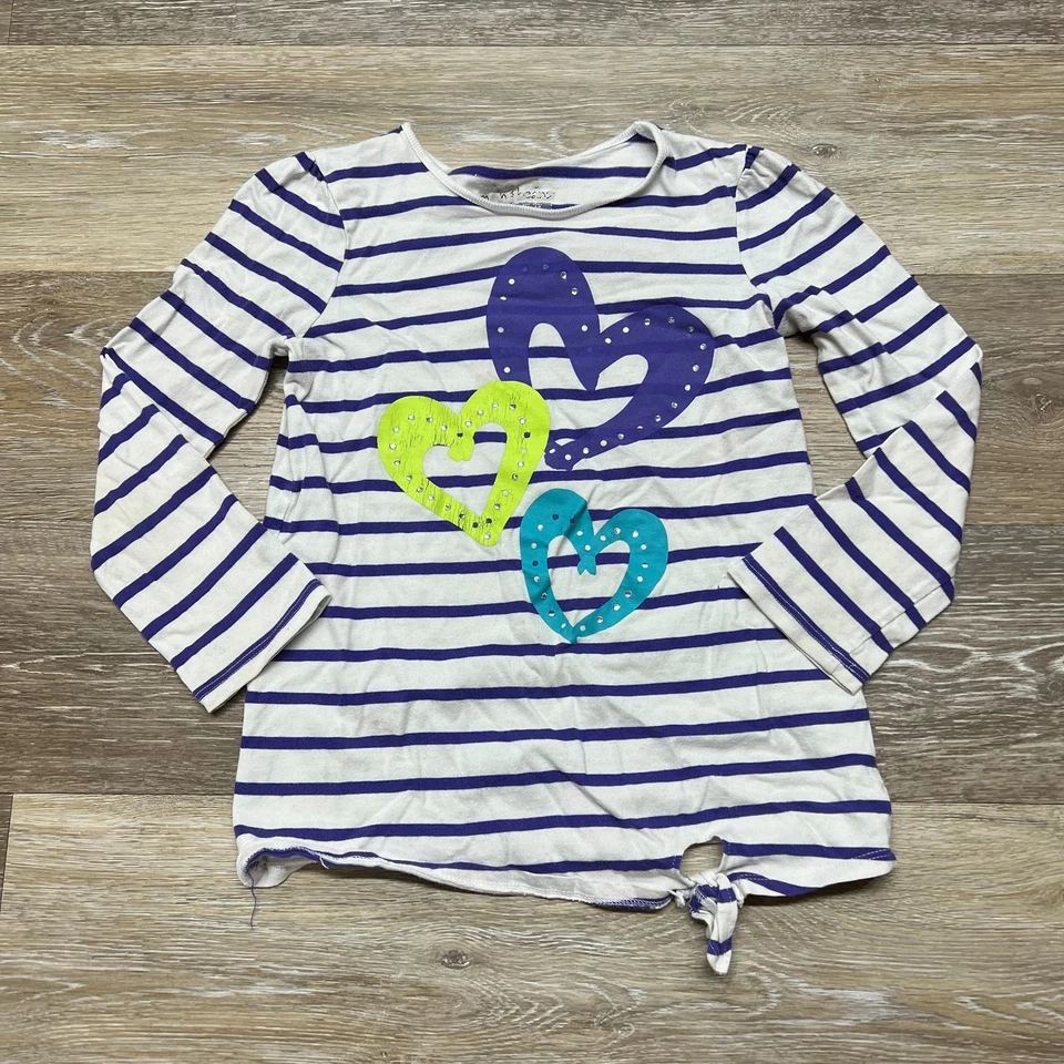 Camisa JUMPING BEANS Estampado Gráfico Manga Larga Blanco/Azul Rayas Niño Talla 6 Foto 2 de 4