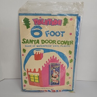 Christmas Santa Door Cover, Yuletide NOS, Vintage 6 Foot