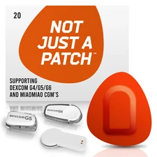 Not Just a Patch CGM Patch Dexcom G4/G5/G6 or MiaoMiao Libre Orange 20 Pack