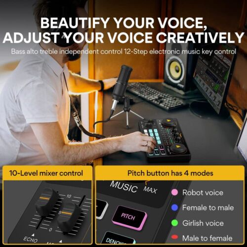 MAONO Podcast Equipment Bundle Audio mixer All-in-One Podcast Production Studio - Picture 3 of 9