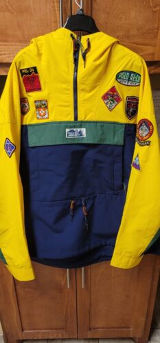 POLO RALPH LAUREN MOUNTAIN EXPEDITION PATCH ANORAK 1/4 ZIP SZ XL