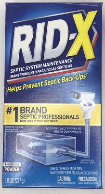 Rid X Septic Tank Powder 9.8 oz Reckitt Benckiser Septic Tank Cleaner 1920080306