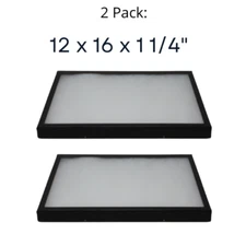 2 Pack of 12 x 16 x 1 1/4 Riker Display Cases Boxes for Collectibles Arrowheads