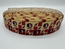 NEW 5-yards Florida Seminoles 1" wide Grosgrain Ribbon