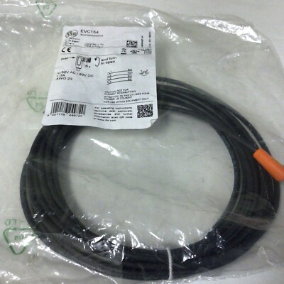 NEW, IFM EVC154 FEMALE EFFECTER CABLE ECOMAT 400 CORDSET 4 PINS, FREE SHIPPING
