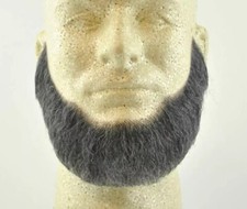 Dark Gray Human Hair Full Character Professional Costume Beard 2024