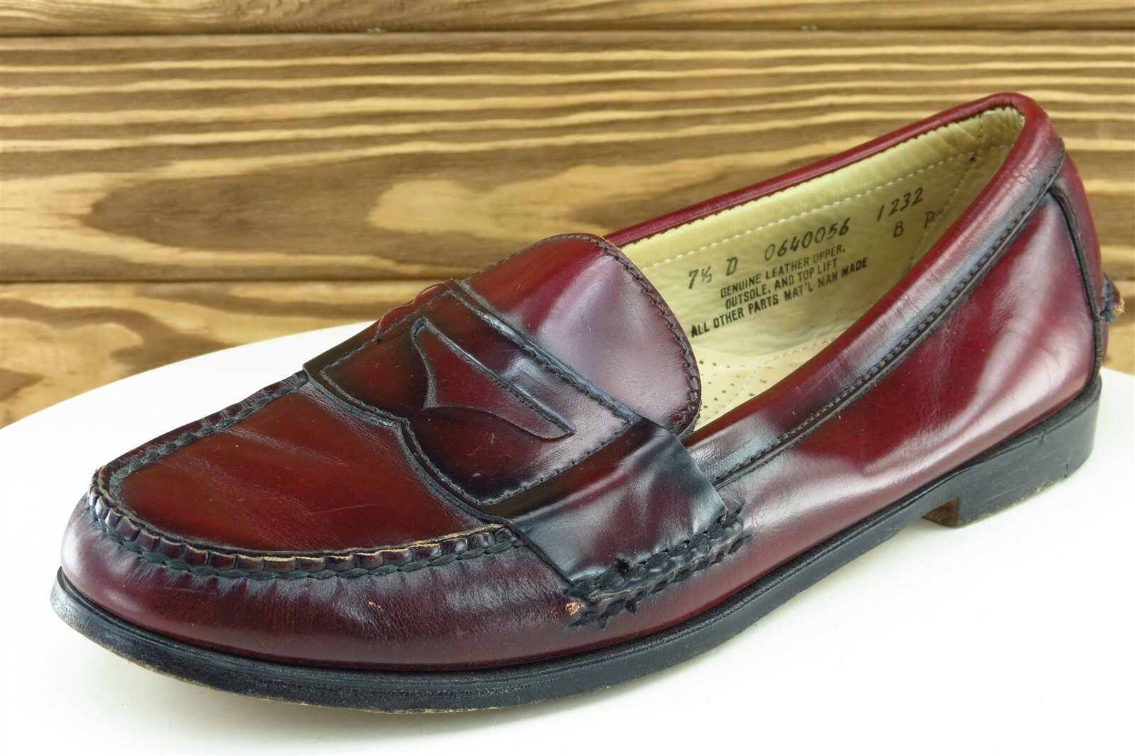 Red Penny Loafers Leather Men 0640056 