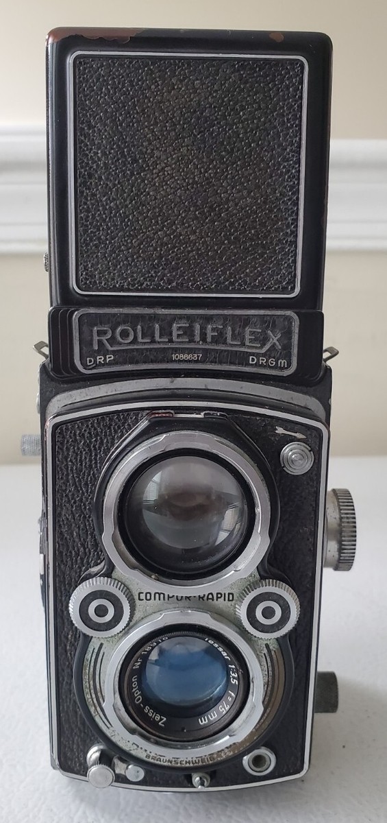 Vtg Rolleiflex Franke & Heidecke Compur Rapid film Camera 75mm f3