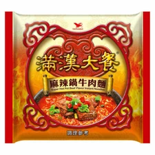 12 Pack Uni-President Super Hot Pot Beef Flavor Instant Noodle 滿漢大餐 麻辣鍋牛肉麵 (12包)