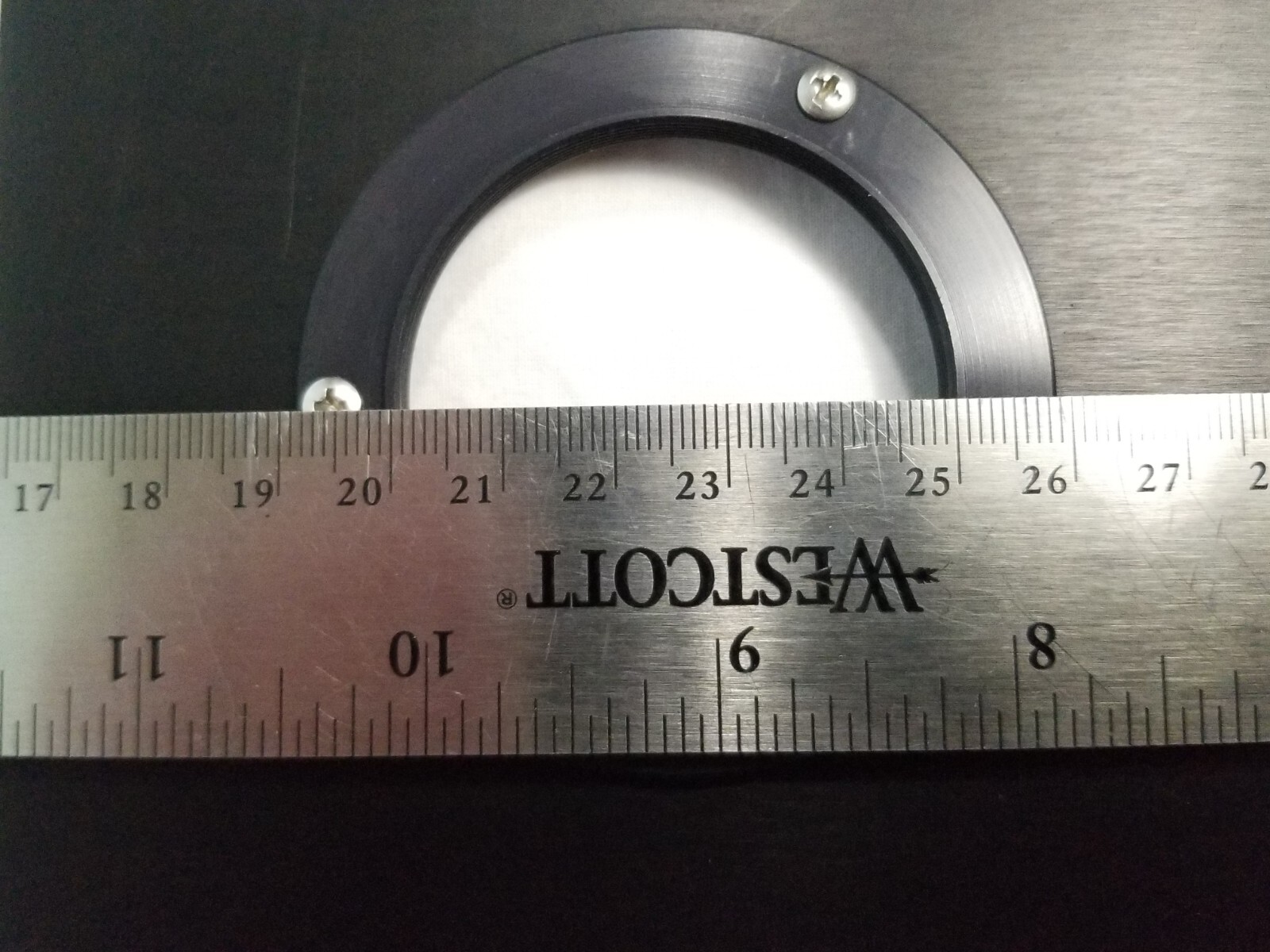 50 mm threaded 5"X5" view camera/enlarger lens board w/perfect threads