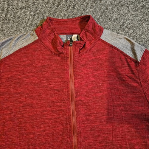Ibex Pullover Mens Small Red Merino Wool 1/4 Zip Stretch Pocket Athletic Casual - Picture 2 of 11