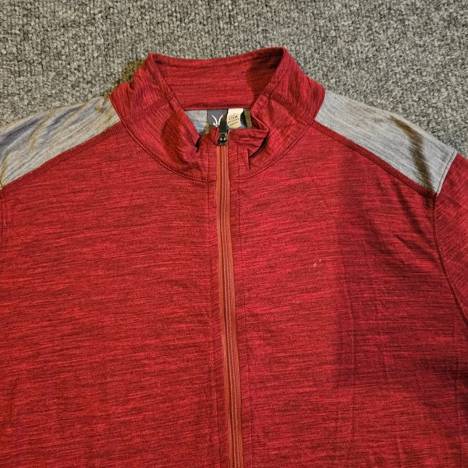 Pullover Ibex Para Hombres Pequeño Rojo Lana Merino 1/4 Cremallera Bolsillo Elástico Atlético Informal Foto 2 de 4